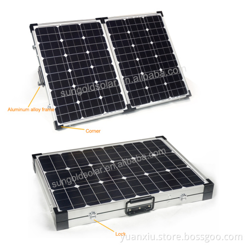 Sungold manufacturer foldable 12v 2x50w solar battery